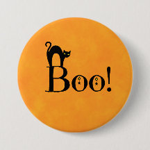 Halloween Orange - "Boo! with Black Cat"