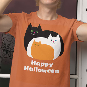 Halloween Orange Cats T-Shirt