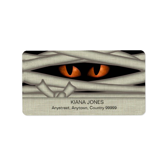 Halloween Orange ID685 Adressaufkleber (Vorne)