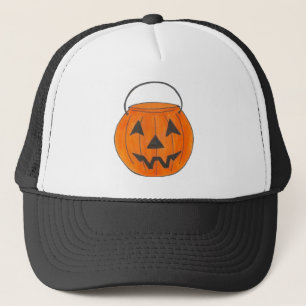 Halloween Orange Jack o' Lantern Pumpkin Carvur Truckerkappe
