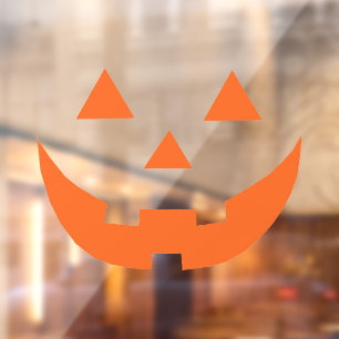Halloween-Orange-Kürbislaterne beängstigend Fensteraufkleber