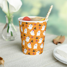 Halloween Orange Little Ghost Kids Decke Moderne Pappbecher