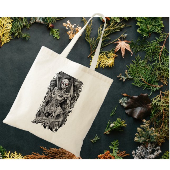 Halloween Orange-Mit Augen Skelett Tragetasche (Von Creator hochgeladen)