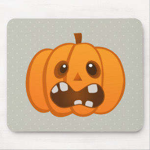 Halloween Orange Pumpkin Jack-o'-Laterne Mousepad