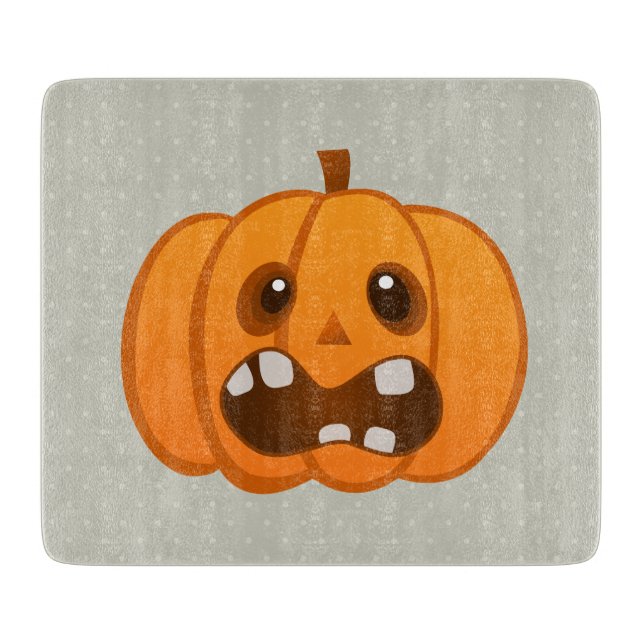 Halloween Orange Pumpkin Jack-o'-Laterne Schneidebrett (Vorderseite)
