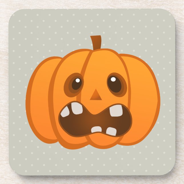 Halloween Orange Pumpkin Jack-o'-Laterne Untersetzer (Vorderseite)