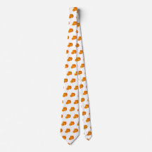 Halloween Orange Pumpkin Pattern Neck Tie