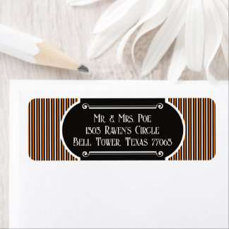 Halloween Orange & Schwarz Vintage Streifen