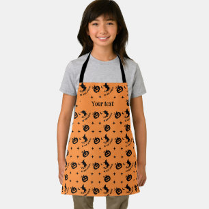 Halloween Orange Spooky Name Pumpkin Hexe Schürze