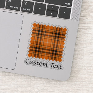 Halloween Orange Tartan Aufkleber