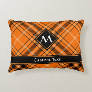 Halloween Orange Tartan Dekokissen