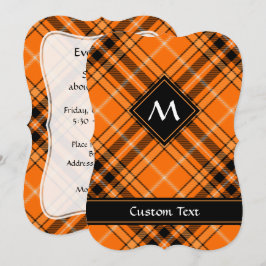 Halloween Orange Tartan Einladung