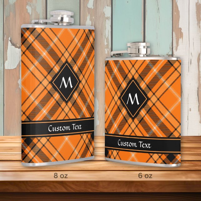 Halloween Orange Tartan Flachmann (Von Creator hochgeladen)