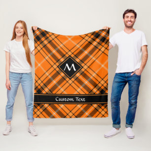 Halloween Orange Tartan Fleecedecke