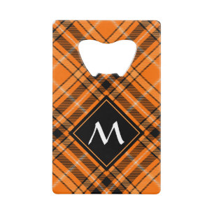 Halloween Orange Tartan Geldbeutel Flaschenöffner