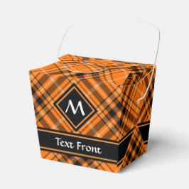 Halloween Orange Tartan Geschenkschachtel