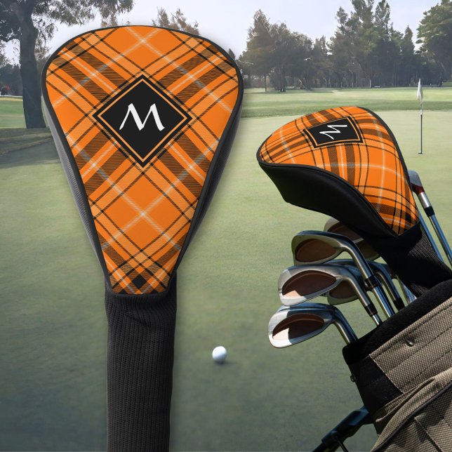 Halloween Orange Tartan Golf Headcover (Von Creator hochgeladen)