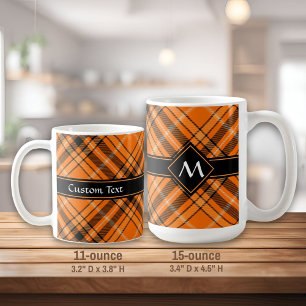 Halloween Orange Tartan Kaffeetasse