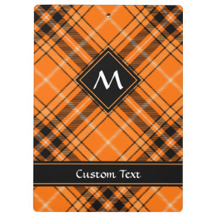 Halloween Orange Tartan Klemmbrett