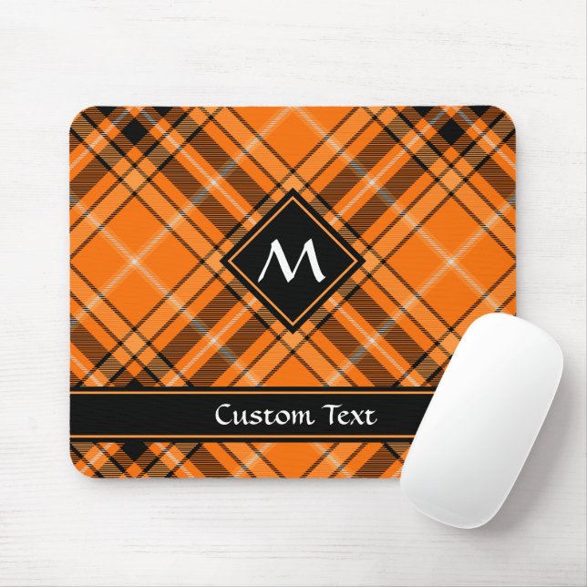 Halloween Orange Tartan Mousepad (Mit Mouse)