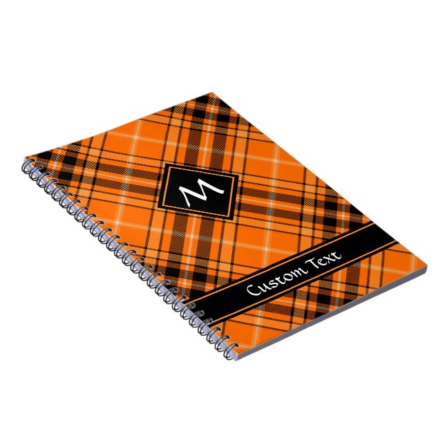 Halloween Orange Tartan Notizblock (Rechte Seite)