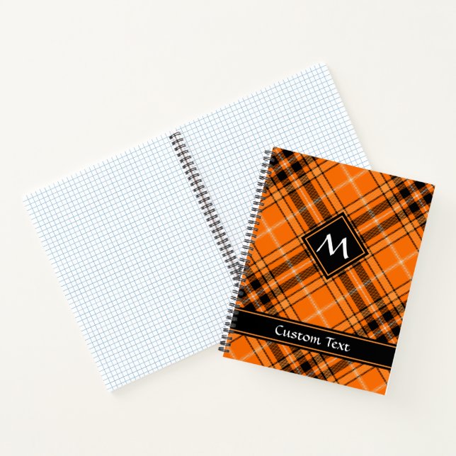 Halloween Orange Tartan Notizbuch (Innenseite)