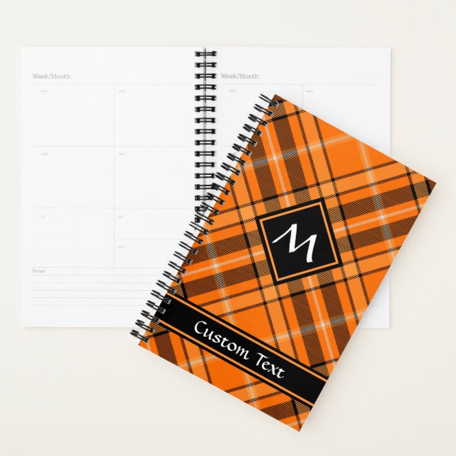 Halloween Orange Tartan Planer (Anzeige)
