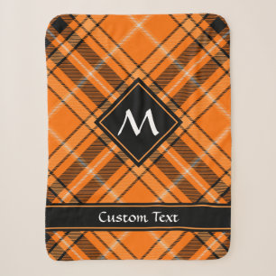 Halloween Orange Tartan Sherpadecke