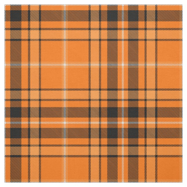 Halloween Orange Tartan Stoff (Muster)