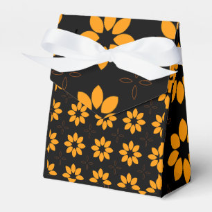 Halloween Orange und Black Abstrakt Pattern Geschenkschachtel