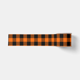 Halloween Orange und Kariertes schwarzes Band Ripsband