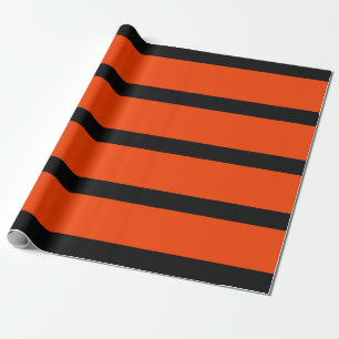 Halloween, Orange und Schwarzer Stift Geschenkpapier