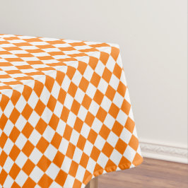 Halloween Orange White Checkered Zuhause Party Dek Tischdecke