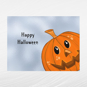 Halloween-Orangen-Kürbis-Selfie Feiertagspostkarte