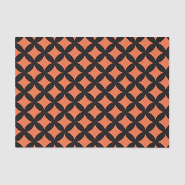 Halloween-Orangentaschentuch Seidenpapier (Vorderseite)