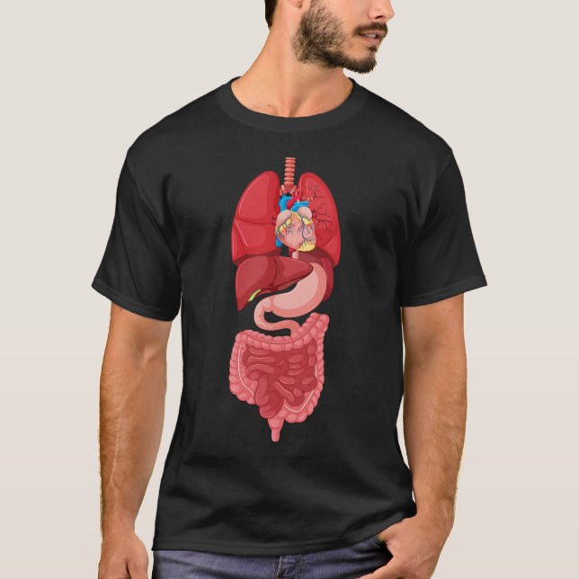 Halloween Organdiagramm Anatomie T-Shirt (Vorderseite)