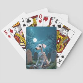 Halloween Origami Skeleton Dog Spielkarten