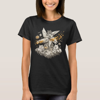 Halloween Origami Windmühle Tier Skizze T-Shirt