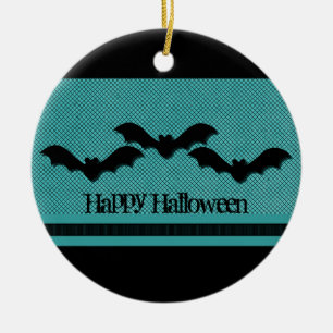 Halloween-Ornament, Aquamarin Keramikornament