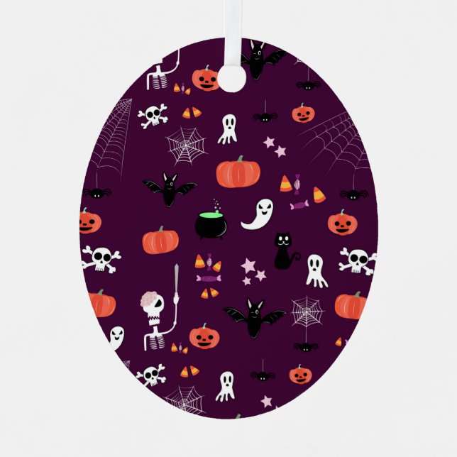 Halloween Ornament Aus Metall (Vorderseite)