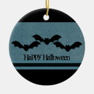 Halloween-Ornament, dunkelblau Keramikornament