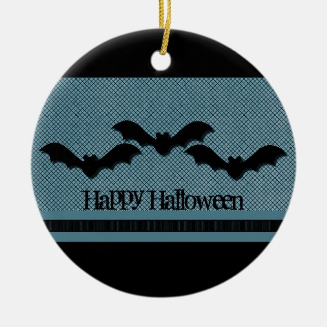 Halloween-Ornament, dunkelblau Keramikornament (Vorne)