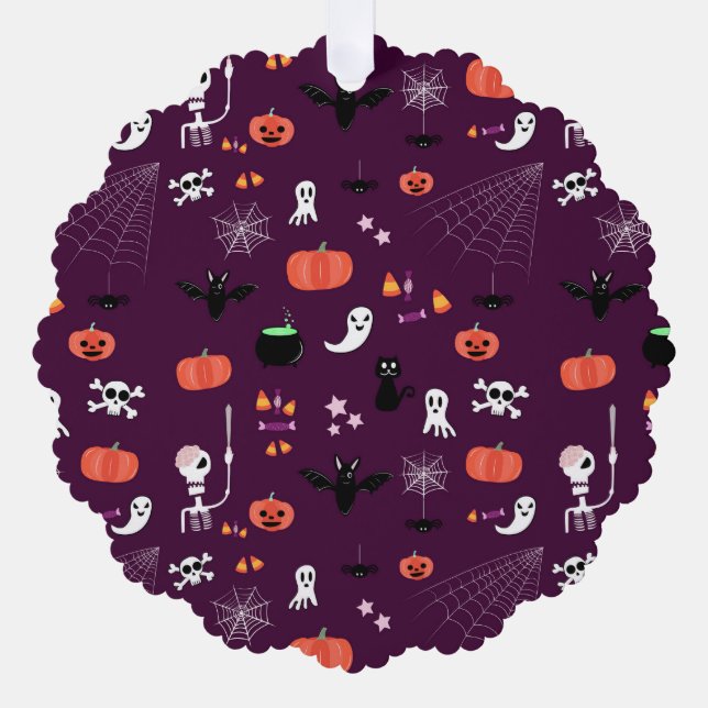 Halloween Ornament Karte (Vorderseite)