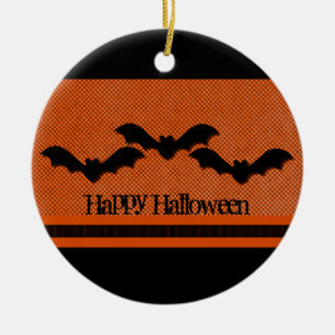 Halloween-Ornament, Orange Keramikornament