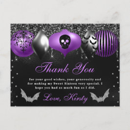 Halloween Ornaments 16 . Geburtstag Vielen Dank Postkarte