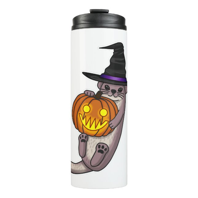 Halloween Otter Thermosbecher (Vorderseite)