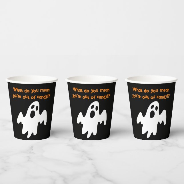Halloween Out of Candy Funny Ghost Pappbecher (Multi)