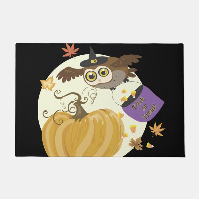 Halloween Owl Fußmatte (Vorderseite)