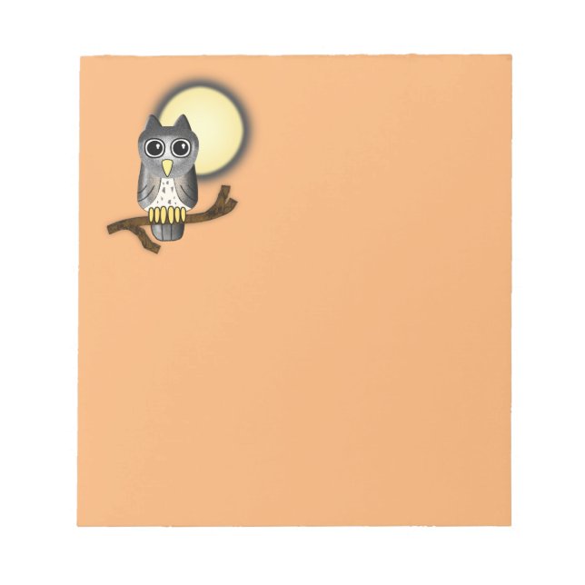Halloween Owl Notizblock (Vorderseite)
