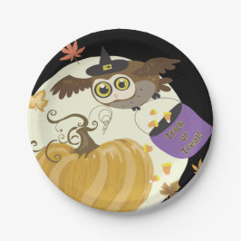 Halloween Owl Trick oder Treat! Pappteller